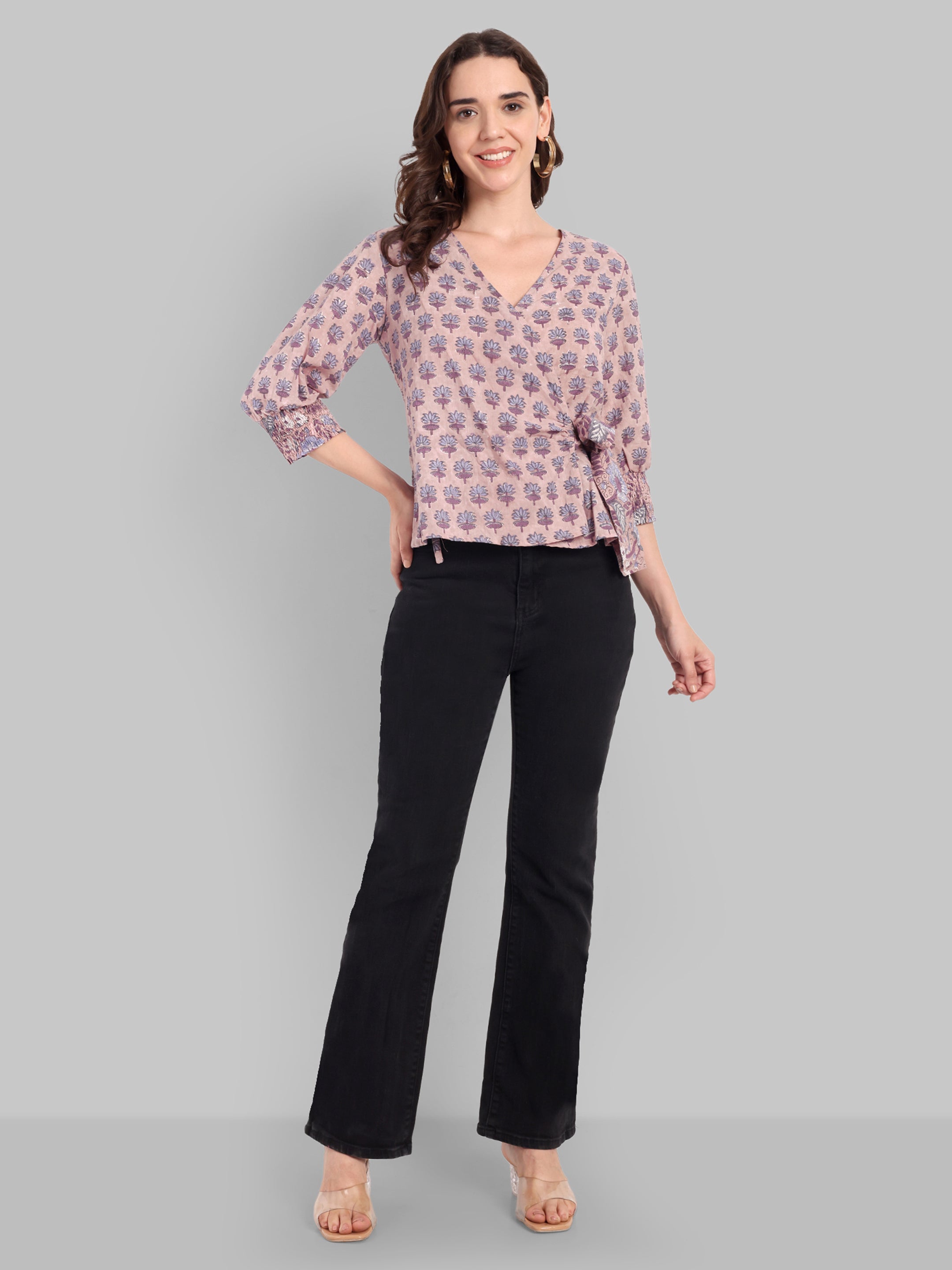 Jaipur Printed Wrap Top