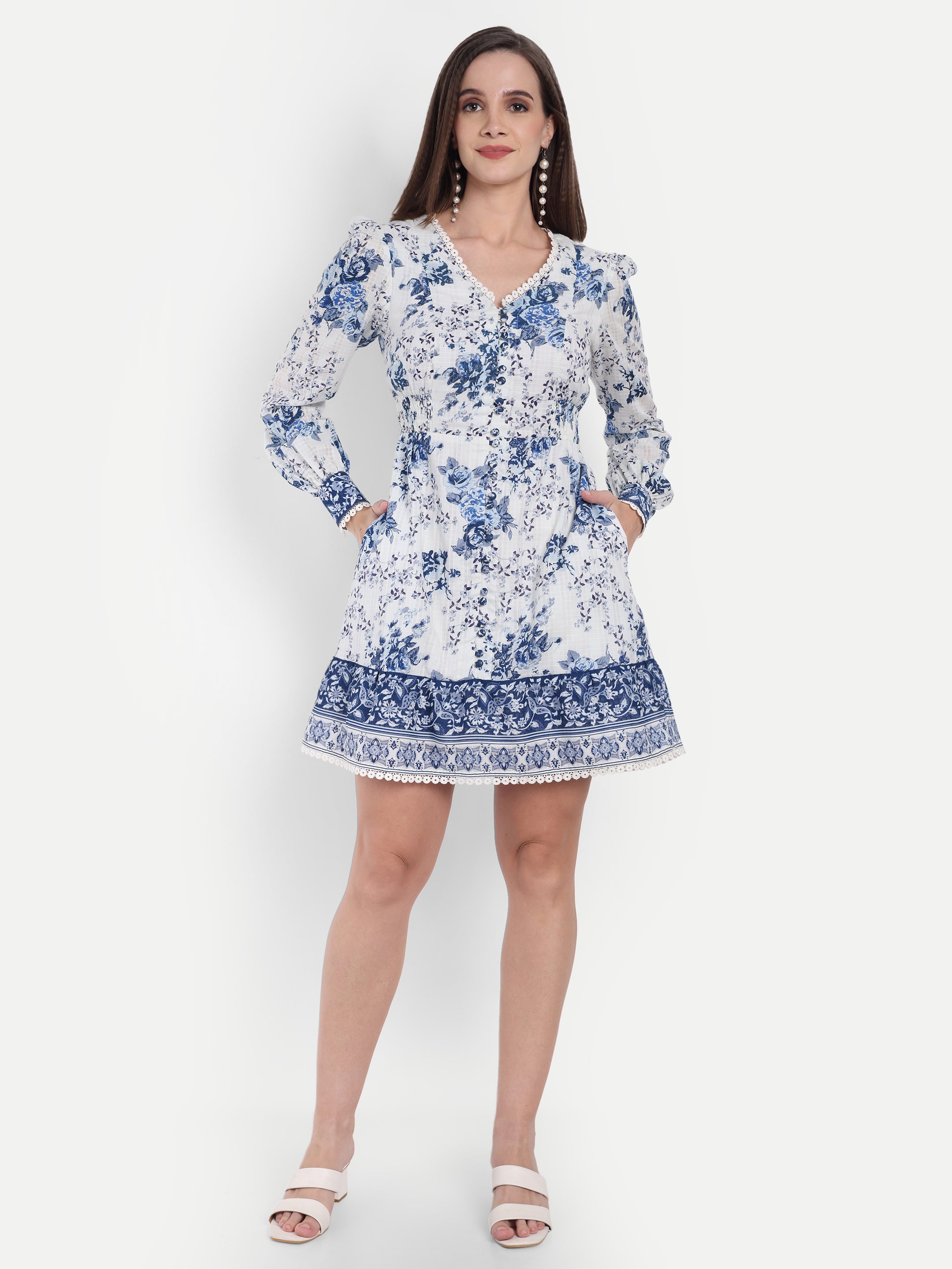 Floral Cotton Mini dress
