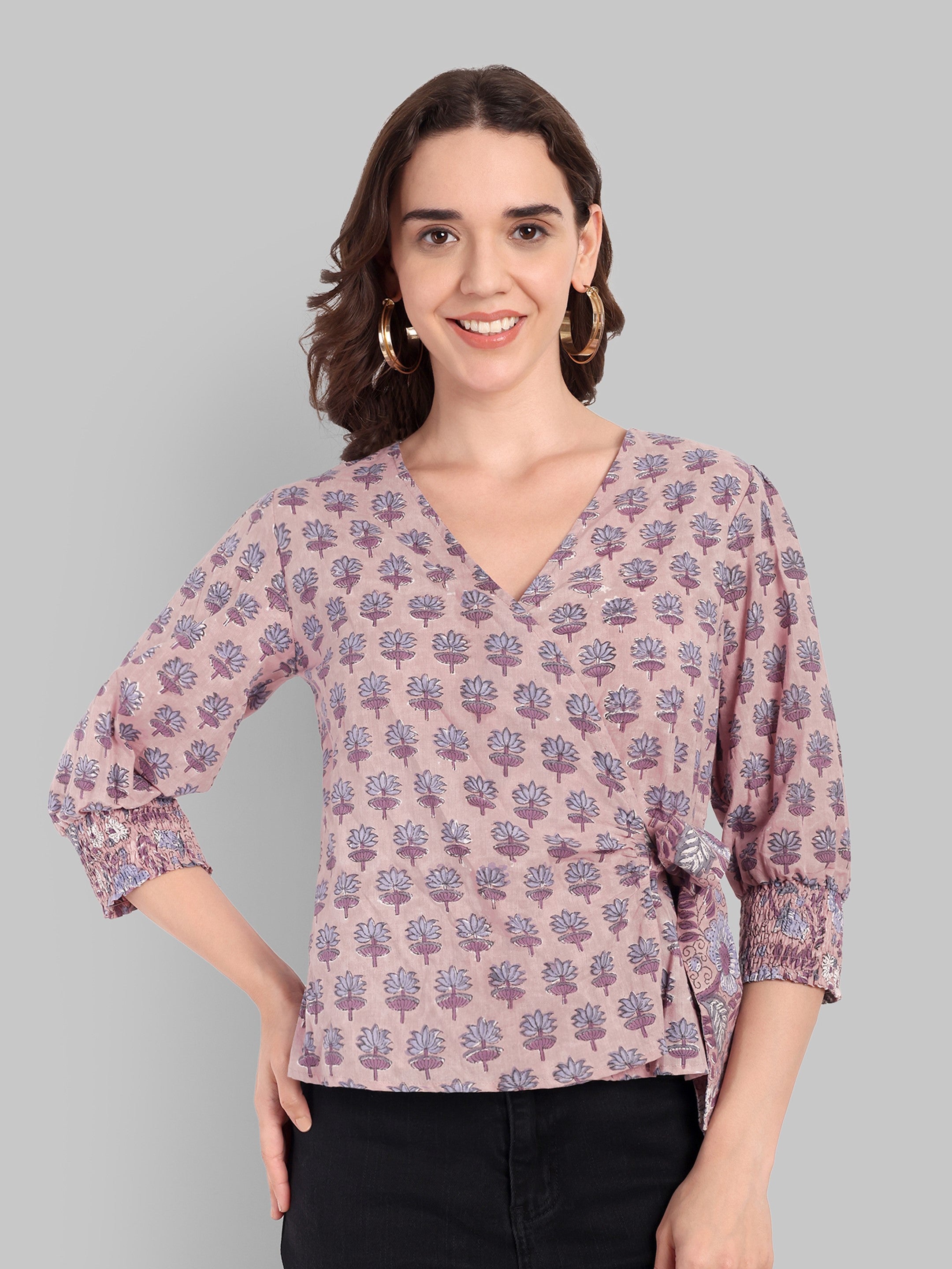 Jaipur Printed Wrap Top
