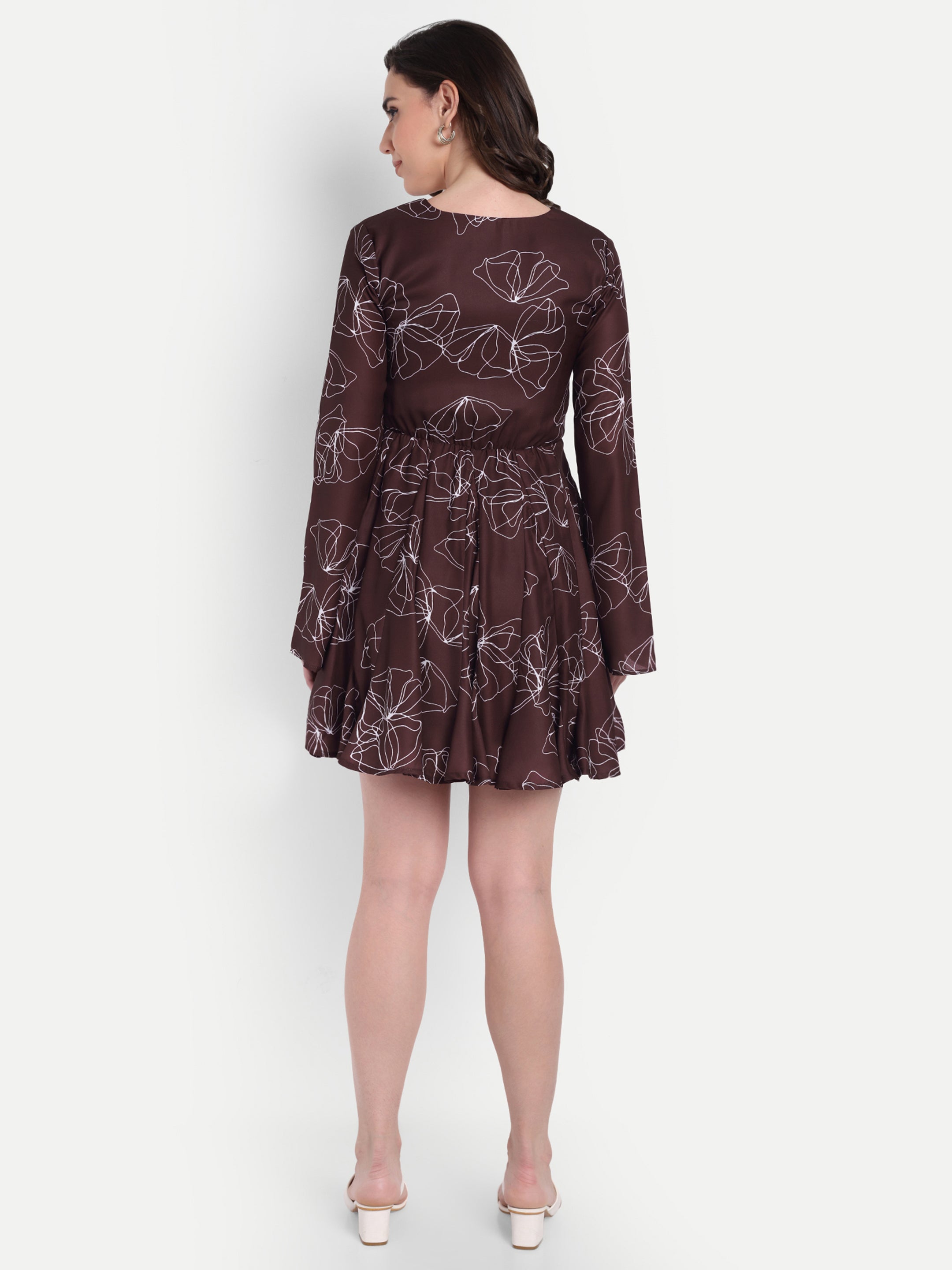 Printed  Floral Mini Dress