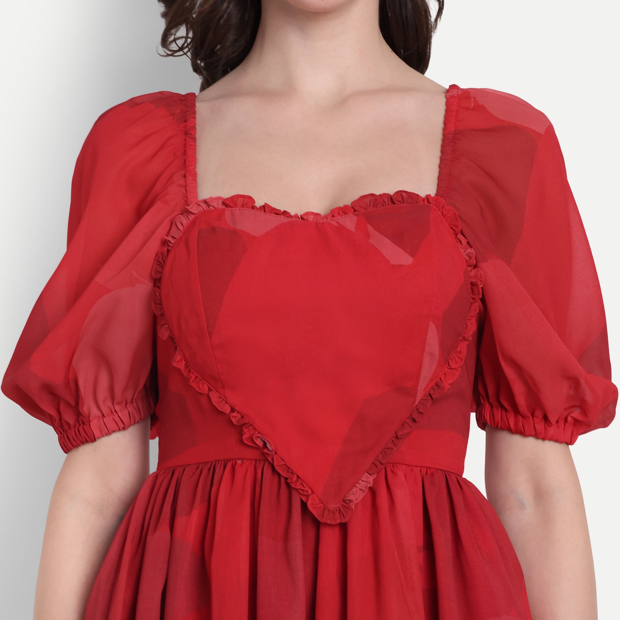 Puff Sleeve Mini Dress