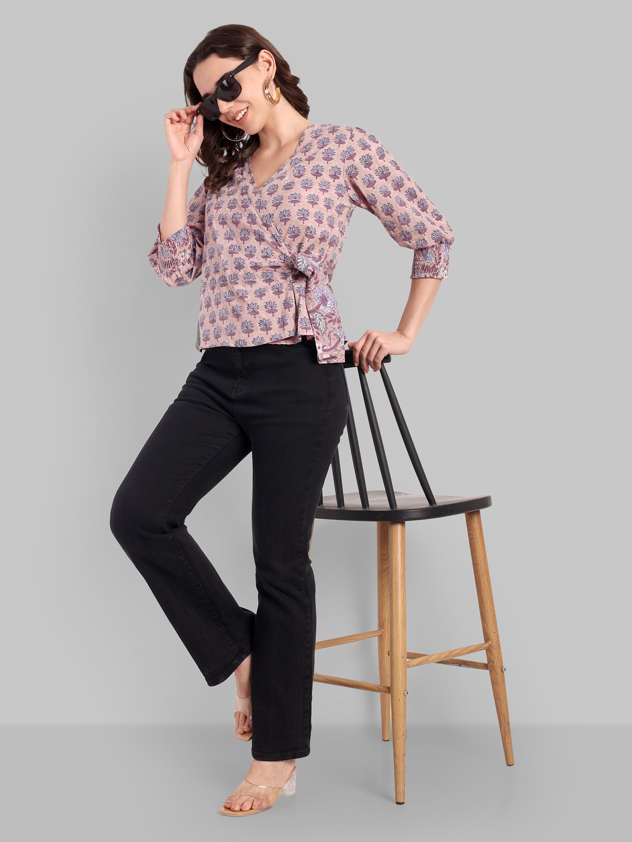 Jaipur Printed Wrap Top