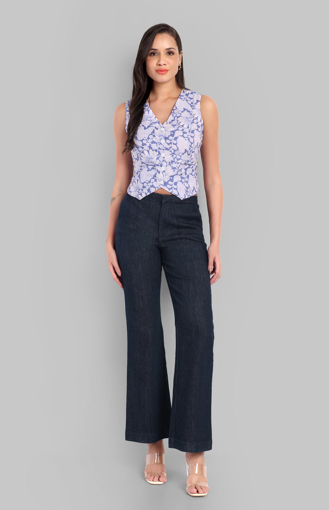 Jaipur Floral Button-Up Vest