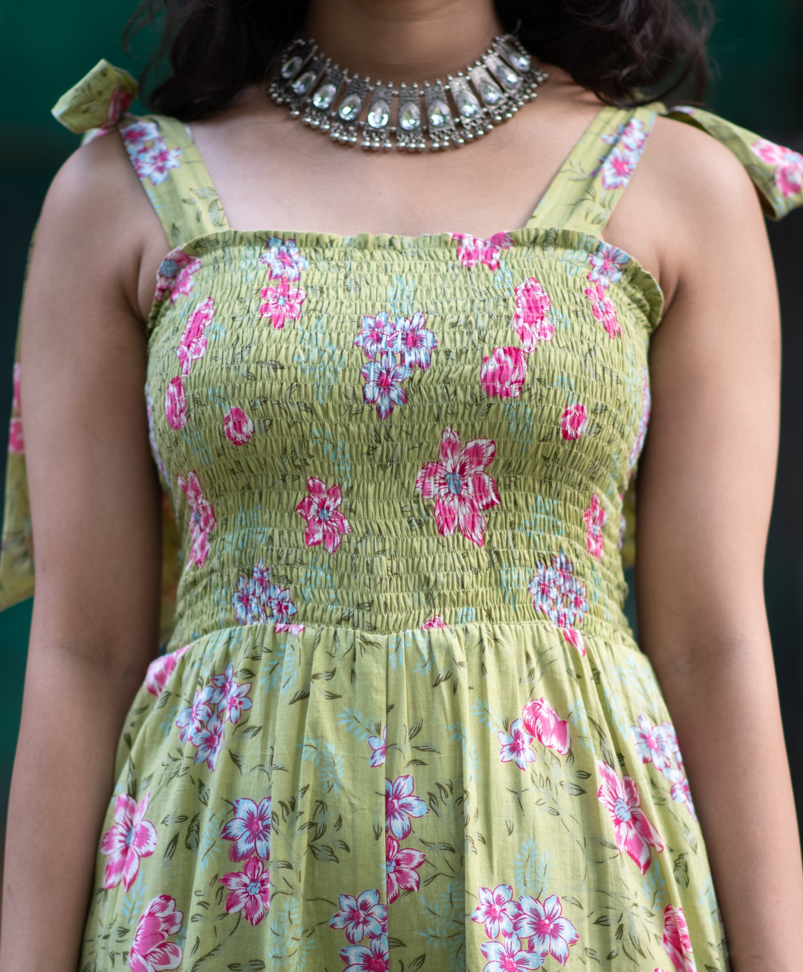 Jaipur Floral Green Jumpsuit