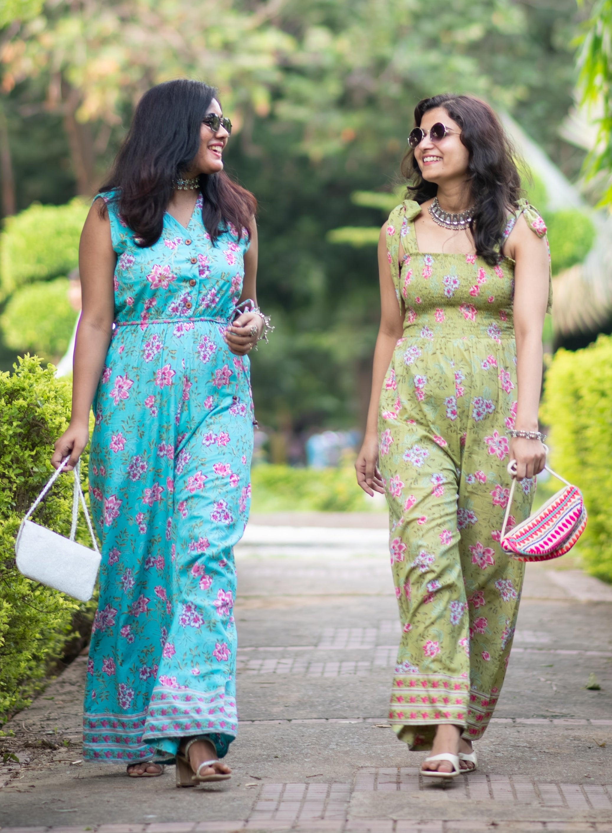 Jaipur Floral Green Jumpsuit