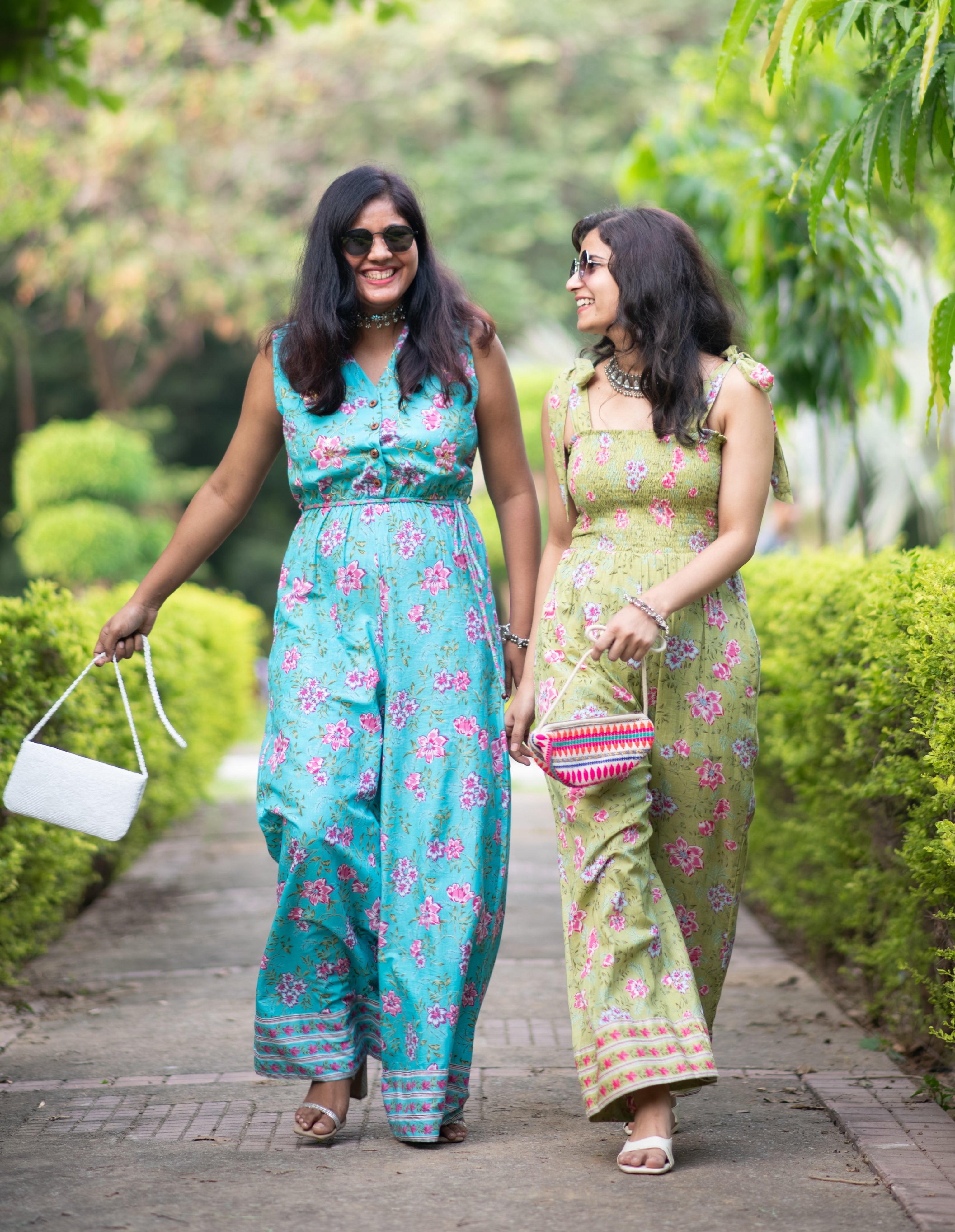 Jaipur Floral Green Jumpsuit