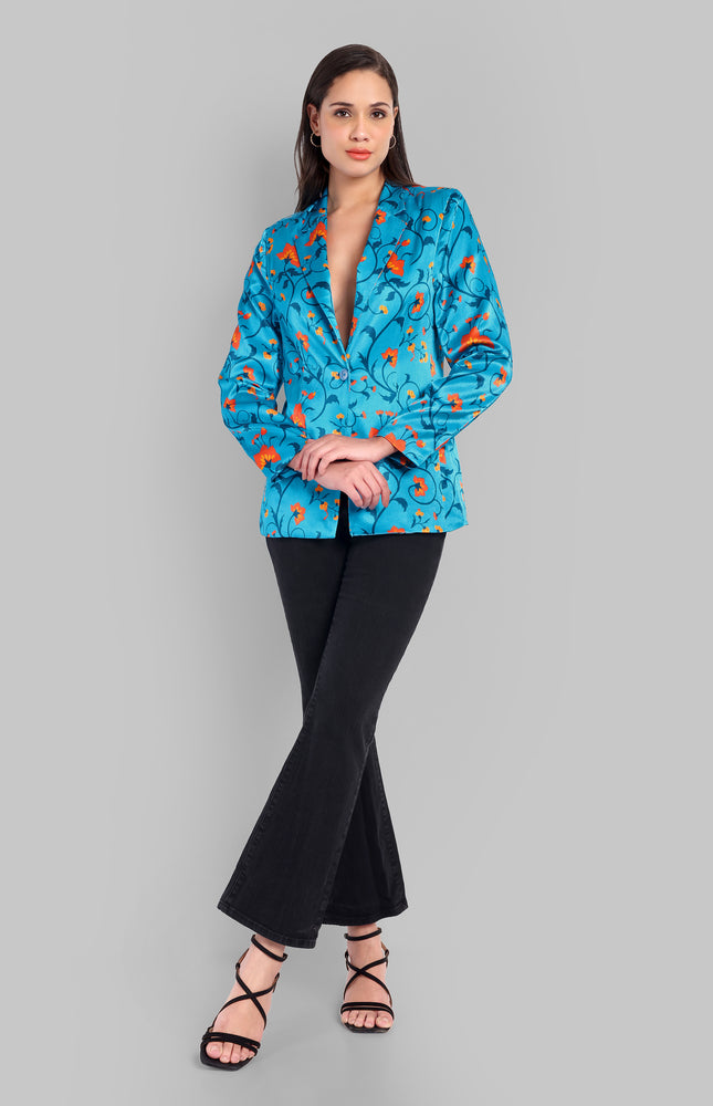 Silk Indian Motif Blazer